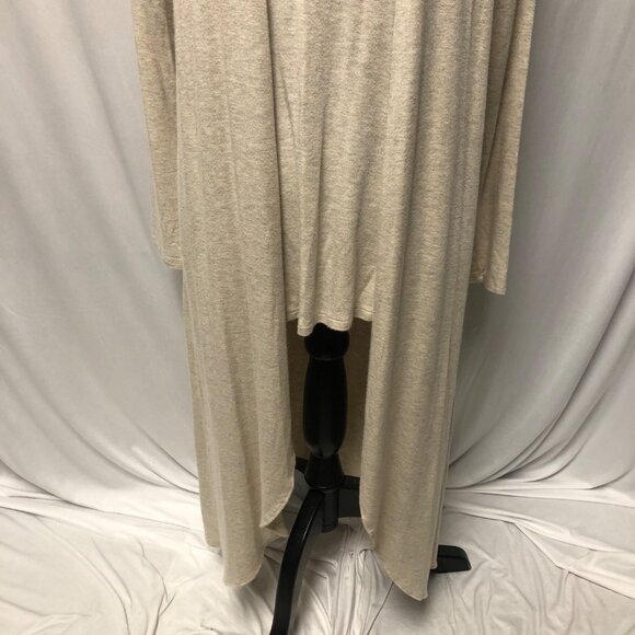 Boston Proper Long Drapey Top with Cardigan Womens Size Medium Beige Lightweight - Picture 3 of 9